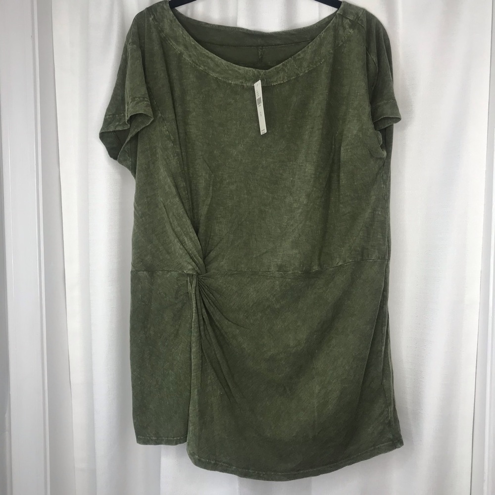 NWT Anthropologie Green Acid Short Sleeve Top - Picture 9 of 16